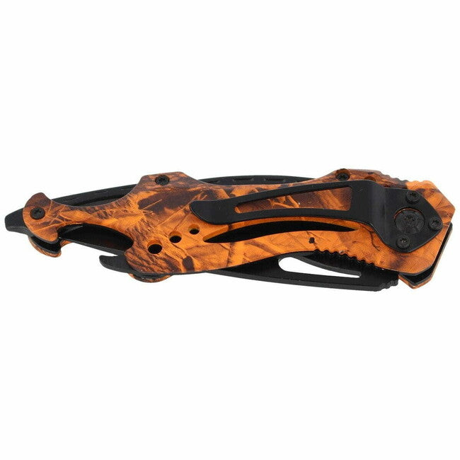 Herbertz Coltello universale 9 cm alluminio mimetico arancione apribottiglie