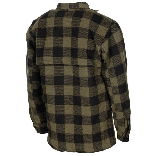 Fox Outdoor Camicia da boscaiolo in flanella, verde oliva-nero