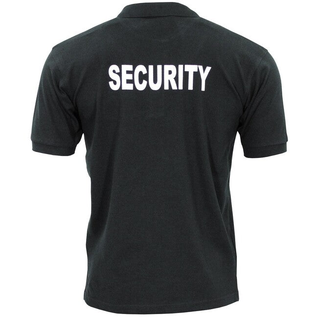 MFH Polo Security a maniche corte, nera