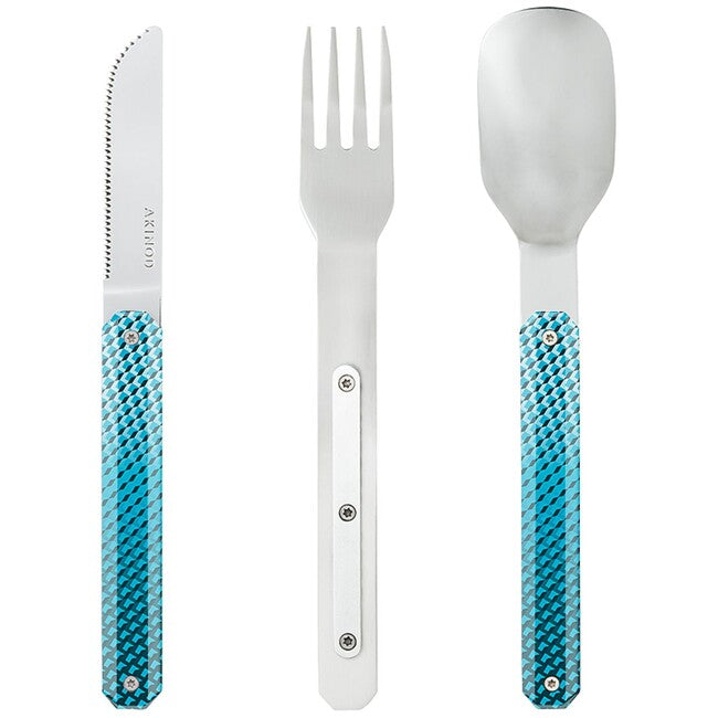 Akinod A01M00019 set di posate 12h34, mosaico blu