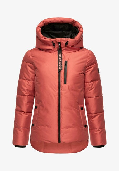 Navahoo Krümelein giacca invernale da donna con cappuccio, rouge