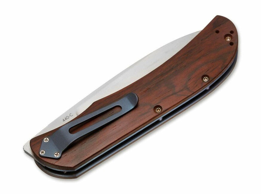 Böker Plus Exskelibur I coltello tascabile 8,9 cm, legno di cocobolo, titanio