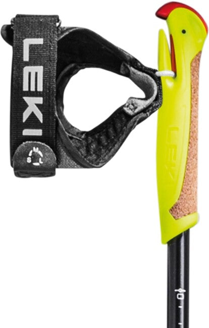 Leki Xta 6.5 Vario jr. bastoncini da sci 125 - 145 cm, nero-bianco-neon-giallo