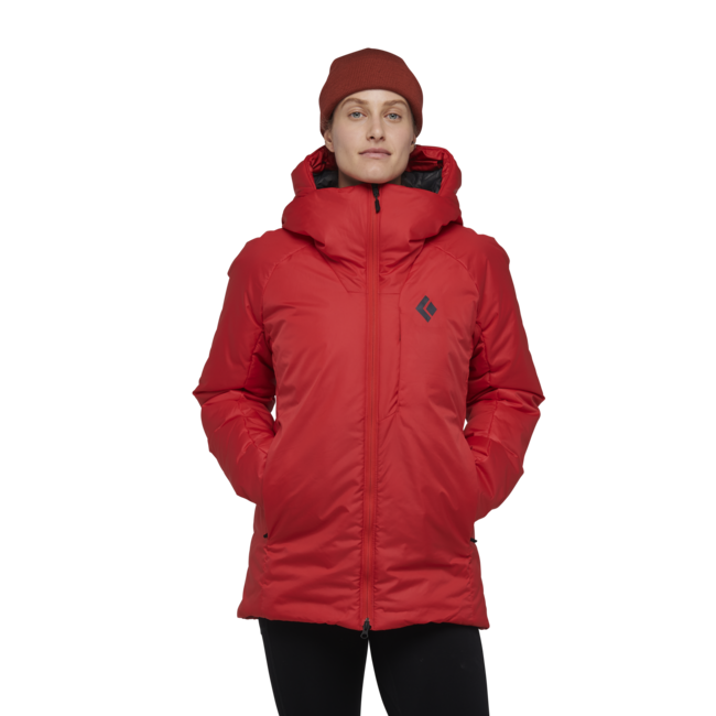 Black Diamond Parka Belay da donna, rosso corallo