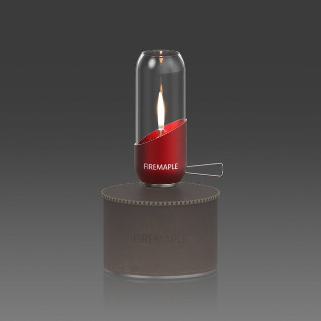 Fire Maple Lampada a gas con vetro borosilicato, rossa