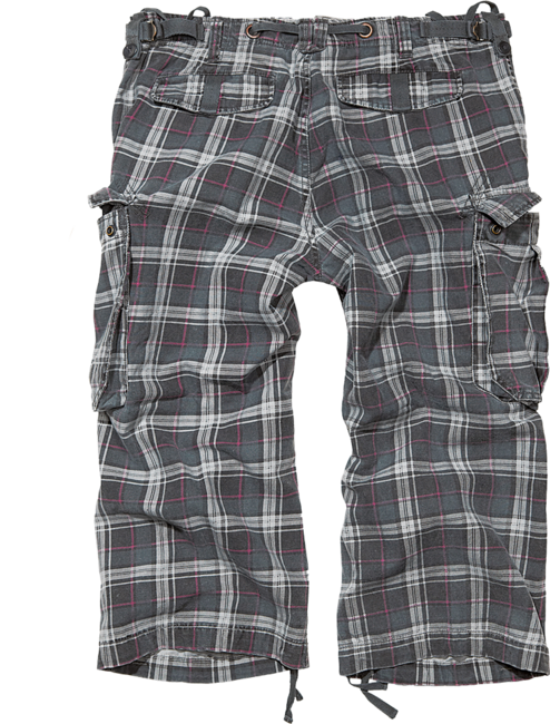 Brandit Industry Vintage pantaloncini 3/4, grigio scuro/viola