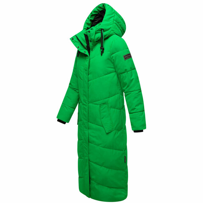 Navahoo Hingucker giacca invernale da donna con cappuccio, verde smeraldo