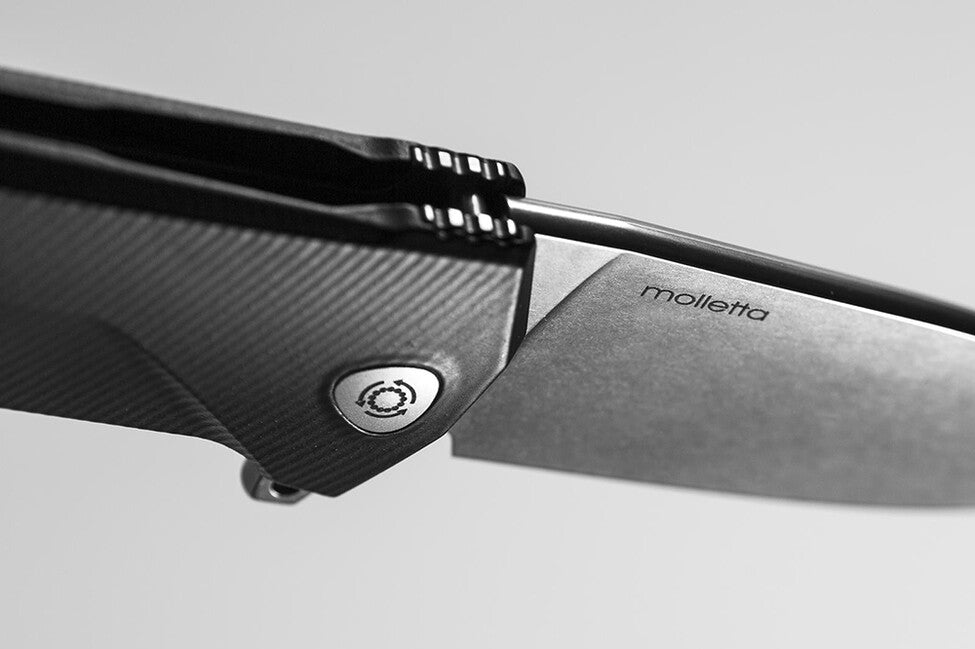 Lionsteel Coltello da tasca molto robusto con lama Sleipner KUR MT