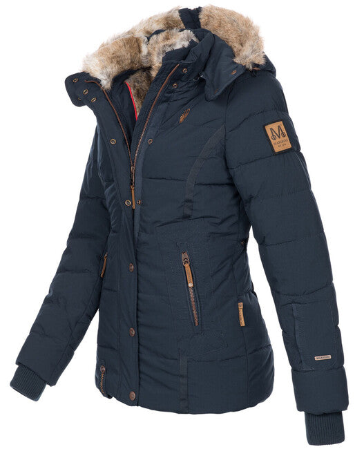 Marikoo Nekoo giacca invernale da donna con cappuccio, navy