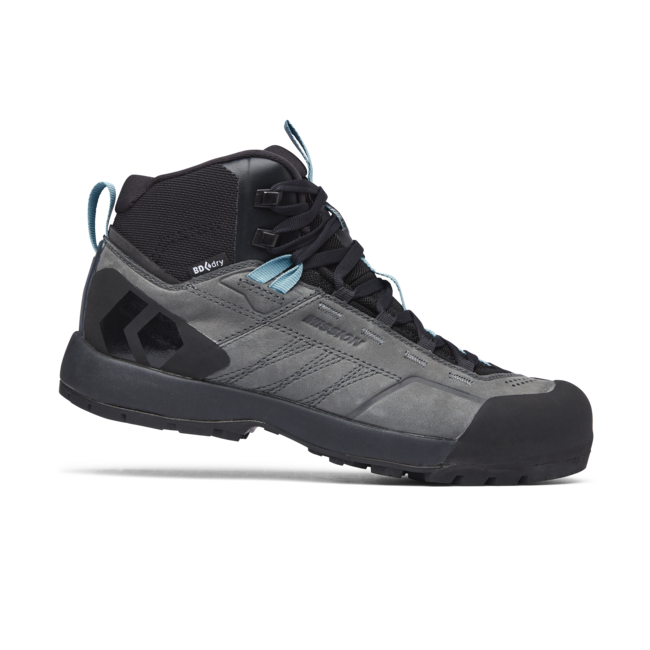 Black Diamond Mission Mid waterproof approach stivali in pelle, grigio acciaio-blu costiero