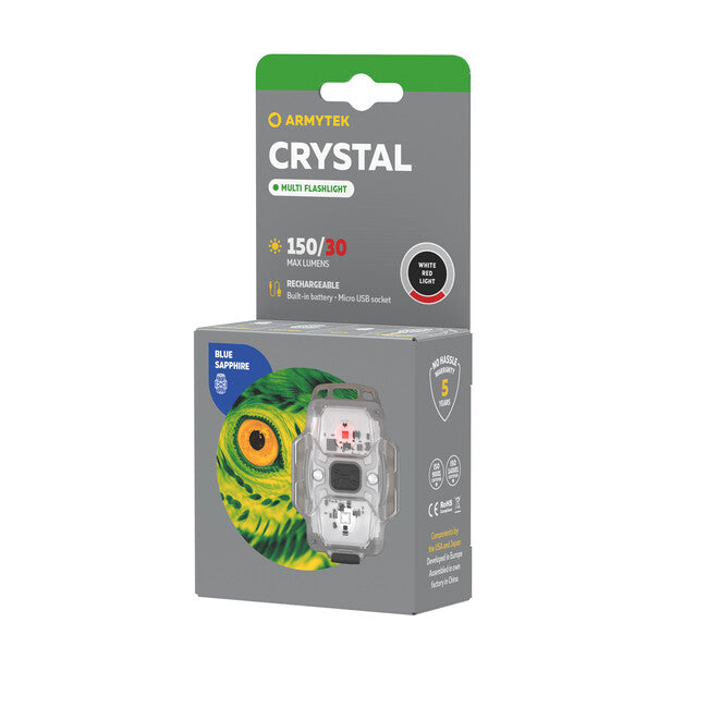 ArmyTek F07001B torcia portatile blu cristallo led blu, trasparente