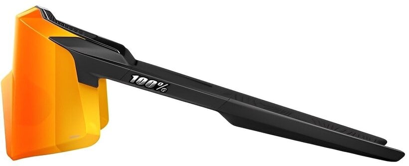 100% Aerocraft occhiali da sole, Soft Tact Black - HiPER Red Multilayer Mirror
