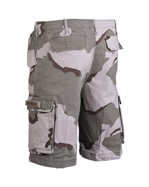Mil-Tec Pantaloni corti ParaTrooper prelavati, Deserto