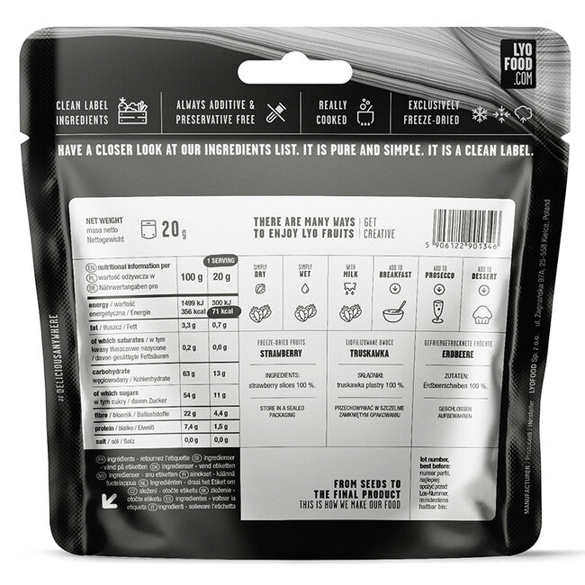LYOfood Fragole 370g