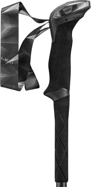 Leki Makalu FX.One Carbon bastoncini da trekking, nero-carbonio naturale-arancione