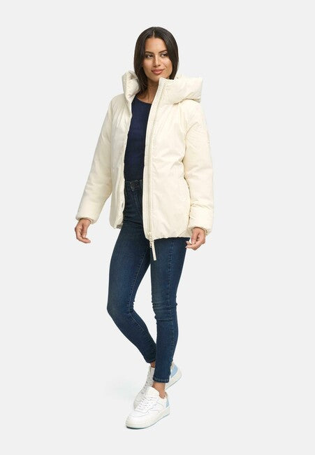 Navahoo Blutenlicht 14 giacca invernale da donna, crema