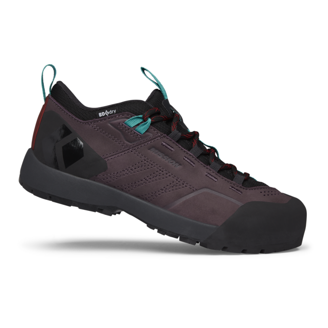 Black Diamond Mission Low Waterproof Approach stivali in pelle, gelso-nero