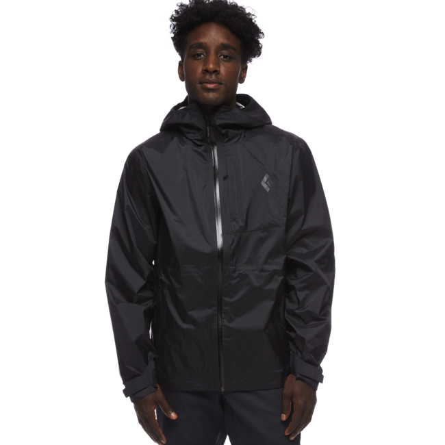 Black Diamond Treeline Rain Shell giacca impermeabile da uomo, nera