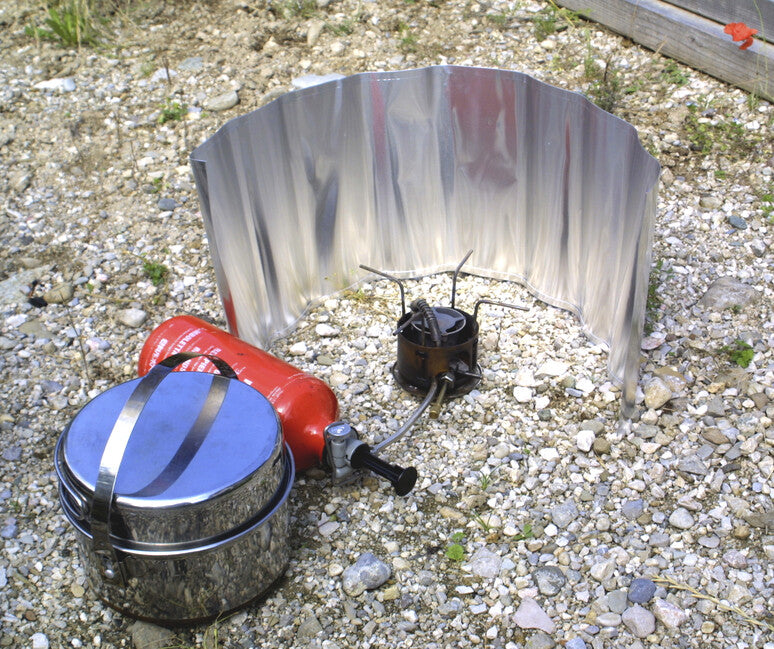 Origin Outdoors Parabrezza in alluminio avvolgibile alto 24 cm
