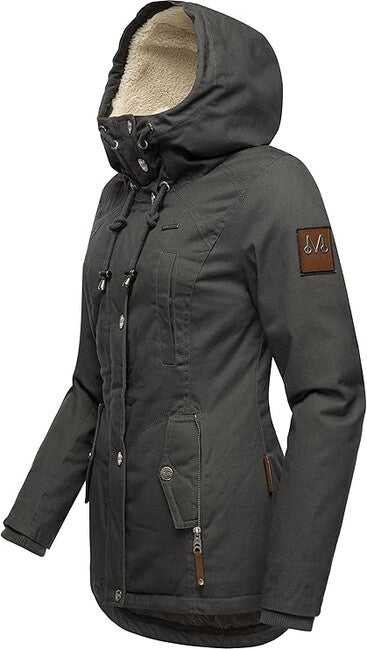 Marikoo Bikoo giacca invernale da donna con cappuccio, antracite
