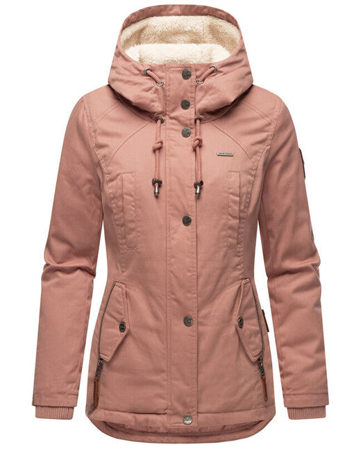 Marikoo Bikoo parka invernale da donna con cappuccio, terracotta
