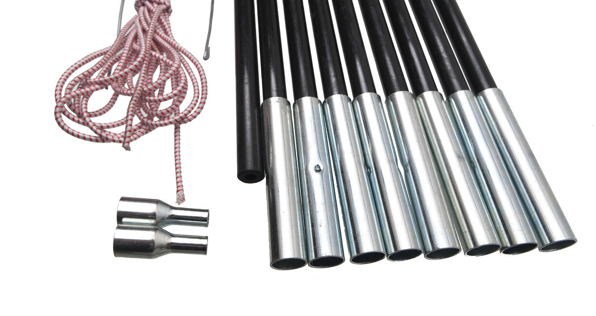 BasicNature Asta in fibra di vetro 4 m x 7,9 mm 7 segmenti