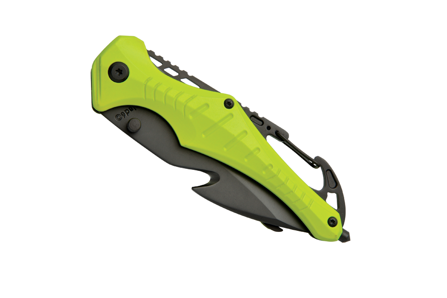 Baladeo ECO201 coltello di salvataggio di emergenza, giallo riflettente