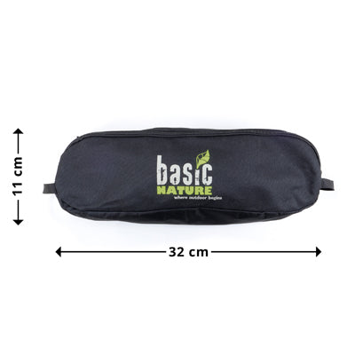 BasicNature Sedia da viaggio ultraleggera a basso peso, nero