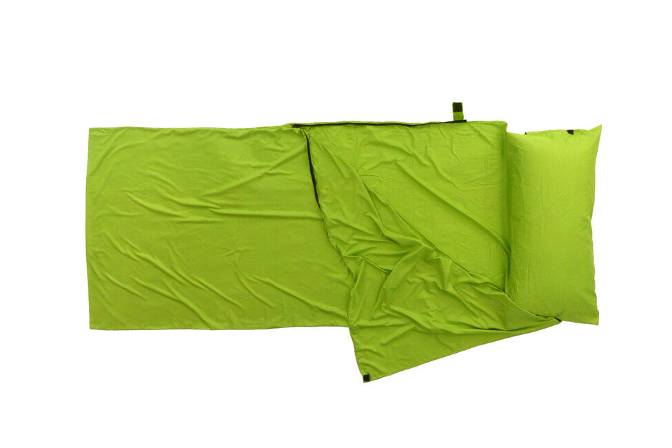 Origin Outdoors Fodera per sacco a pelo rettangolare in microfibra, verde