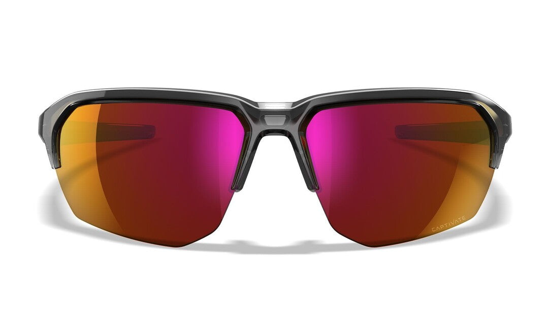 WileyX Jakl occhiali da sole, captivate red mirror/ gloss crystal grey