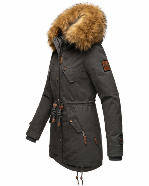 Marikoo La Viva Princess giacca invernale da donna con cappuccio, antracite