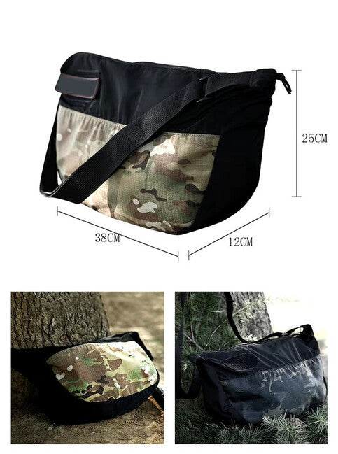 DRAGOWA Tactical Helix borsa a tracolla, cp nera
