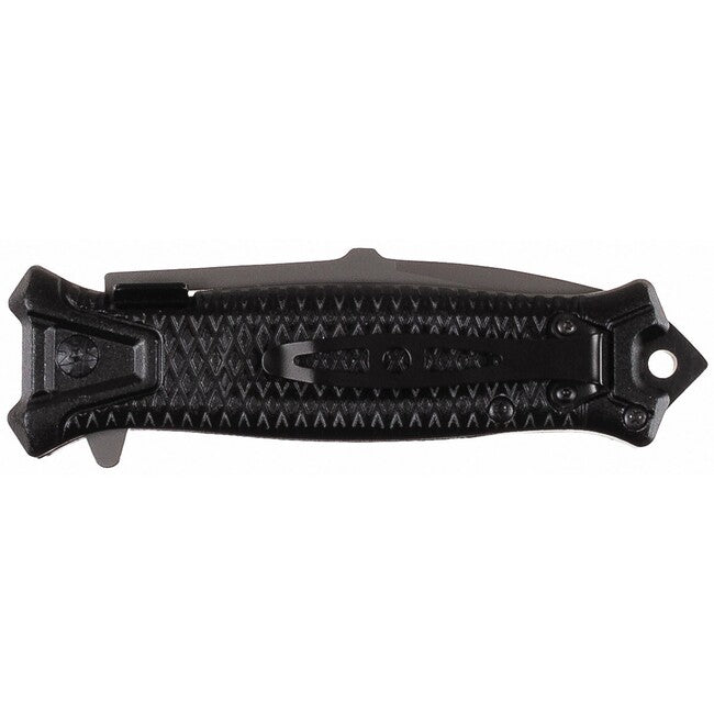 Fox Outdoor Jack a una mano coltello, nero, manico in metallo