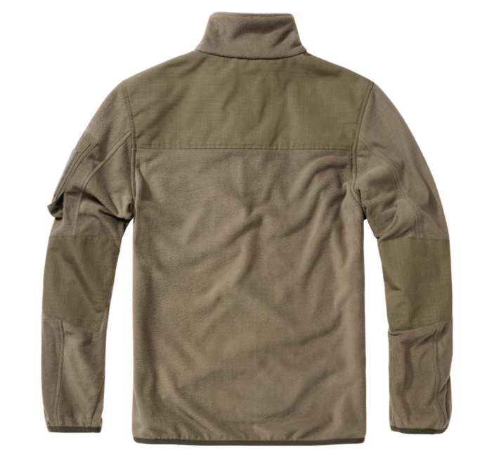 Brandit Ripstop felpa con cappuccio in pile e zip, oliva