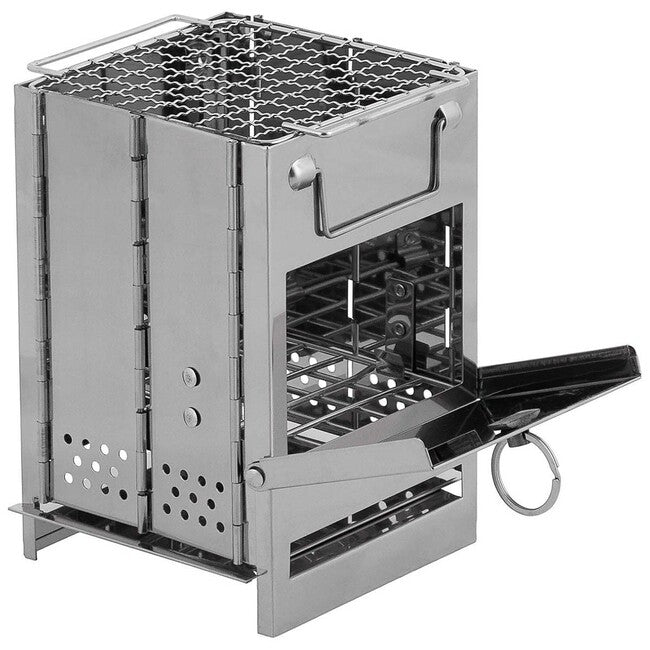 Fox Outdoor Griglia da viaggio con griglia in acciaio inox, pieghevole