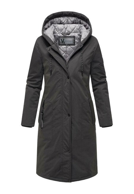 Marikoo Ledalaa parka invernale da donna con cappuccio, nero