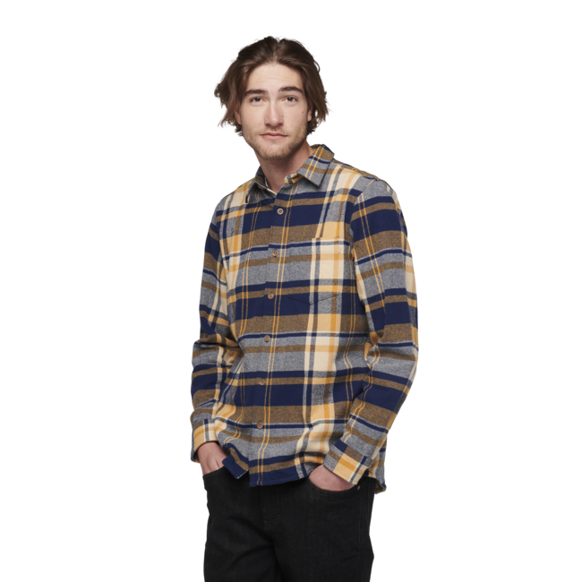 Black Diamond Project Flannel camicia di flanella da uomo, plaid indaco-oro