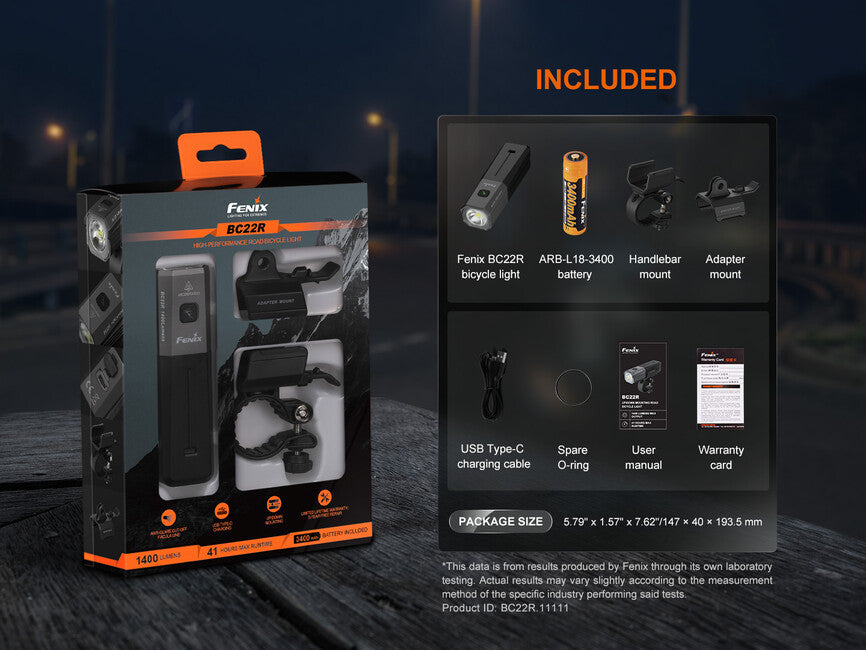 Fenix BC22R luce ricaricabile per bicicletta