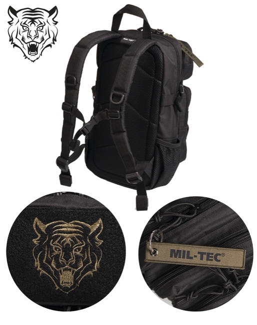 Mil-Tec US Assault zaino, nero, 14L