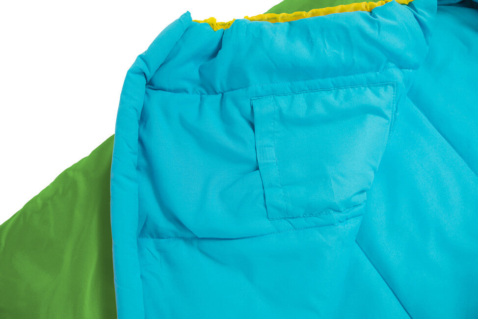 Grüezi-Bag Kids sacco a pelo colorato Grueezi Kids, gecko verde