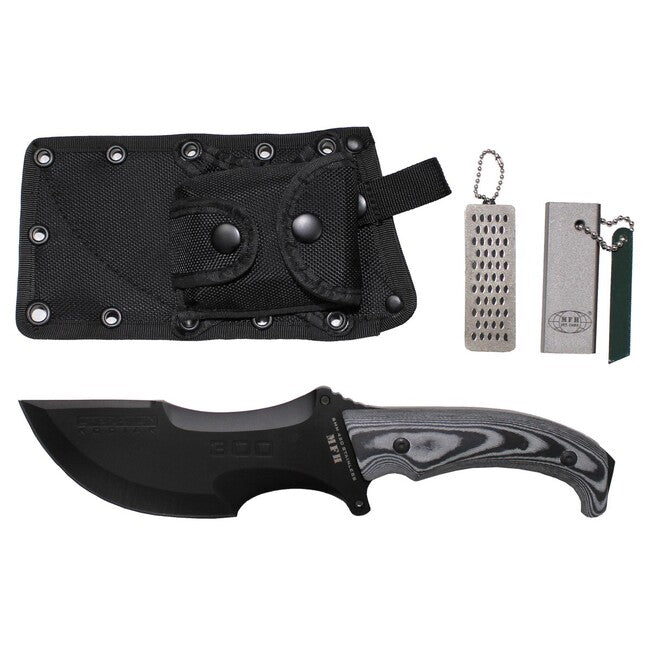 MFH Operazione Kodiak coltello, nero, fodero