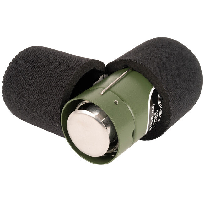 UCO Set di lanterne a candela con riflettore e custodia in neoprene oliva