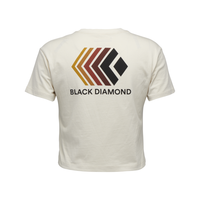 Black Diamond Maglietta donna a maniche corte sbiadita, bianco sporco