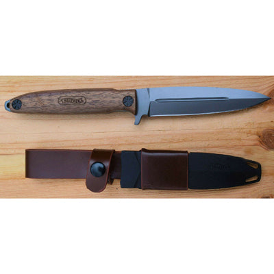Walther BWK 3 coltello legno blu punta di lancia noce
