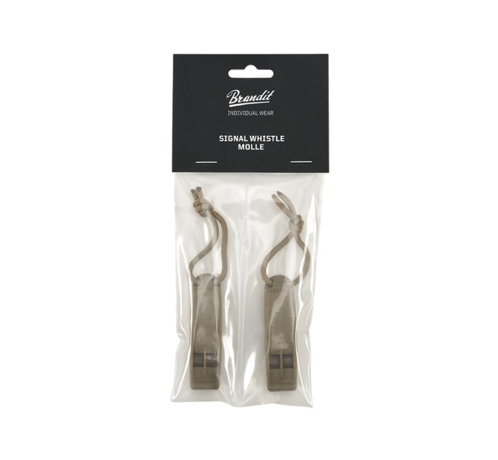 Brandit MOLLE Signal Whistle 2 Pack, Camel