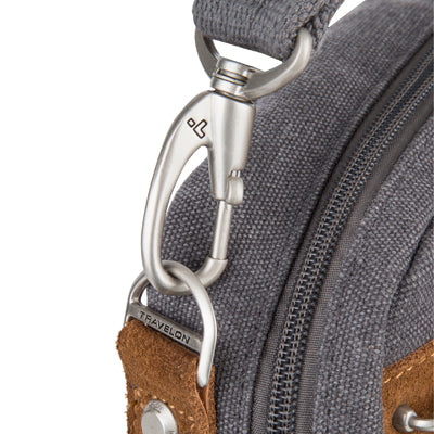 Travelon Tour del patrimonio borsa antifurto, grigia