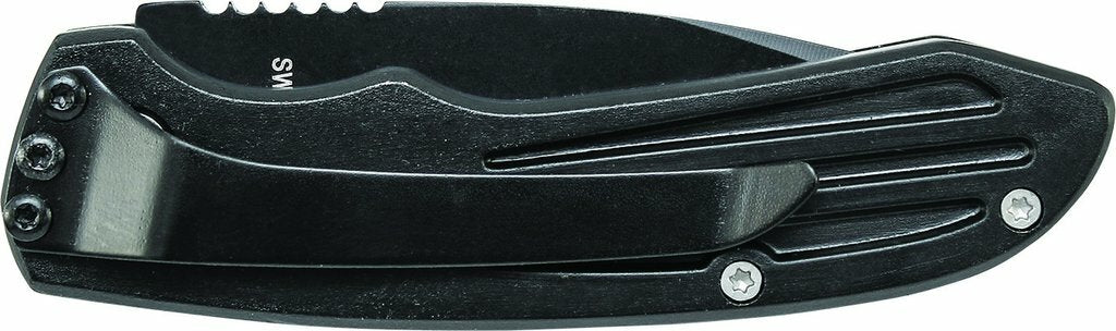 Smith and Wesson Extreme Ops coltello tattico automatico 6,4 cm, nero, alluminio