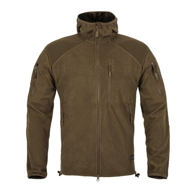 Helikon-Tex Alpha Hoodie - Pile a griglia - grigio ombra