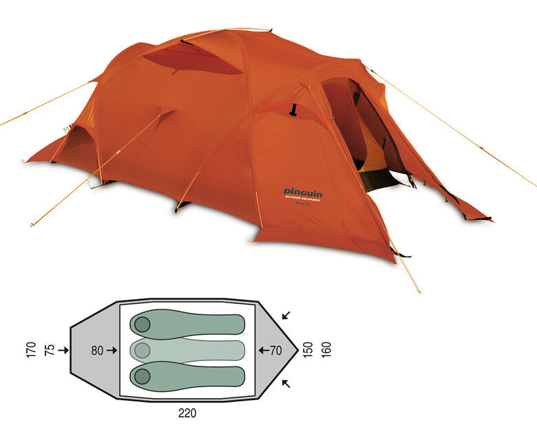Pinguin Sphere Extreme tenda, arancione
