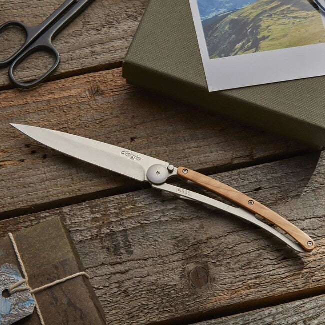Deejo Coltello di chiusura Legno naturale di ulivo